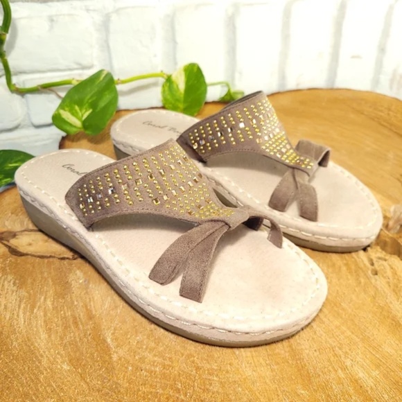 Studded and Embellished Paxton Slide Sandals - Picture 2 of 10